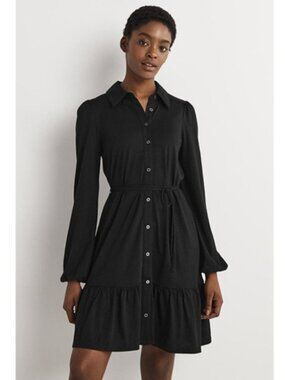 boden rae linen dress Boden Rae Linen Dress - Cobalt & Ivory Scattered Spot